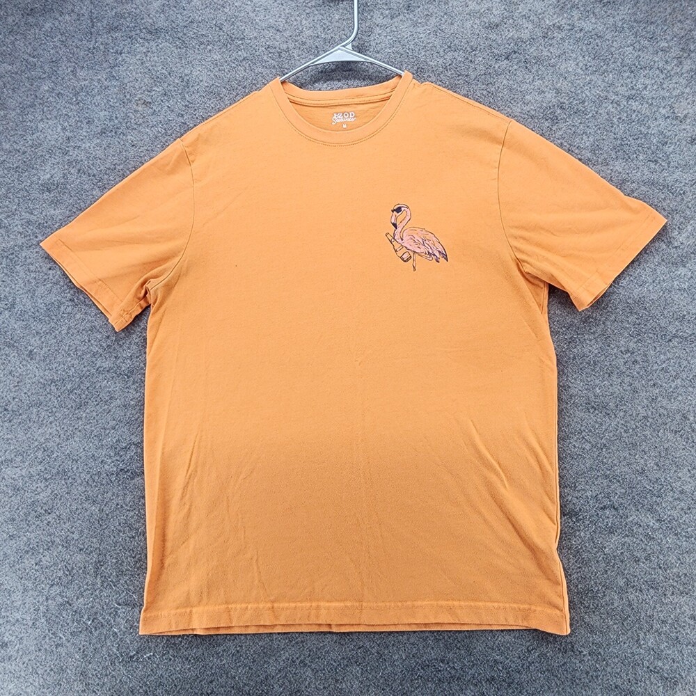 IZOD Saltwater Shirt Mens Medium Short Sleeve Orange Wicked IPA